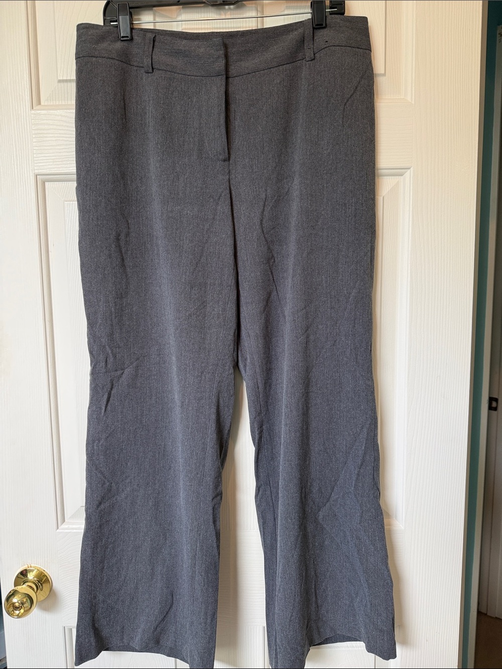 Lane Bryant Gray Petite Straight-Leg Pants